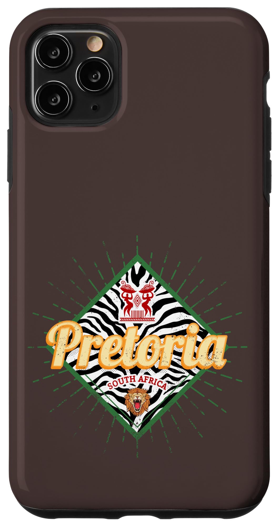 iPhone 11 Pro Max Pretoria South Africa Retro Zebra Vintage Safari Souvenir Case