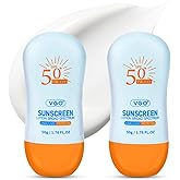 VGO Sunscreen for Face SPF 50+, Mineral Sunscreen with Zinc Oxide, Broad Spectrum Protection, No White Cast, Oil-Free & Non-C
