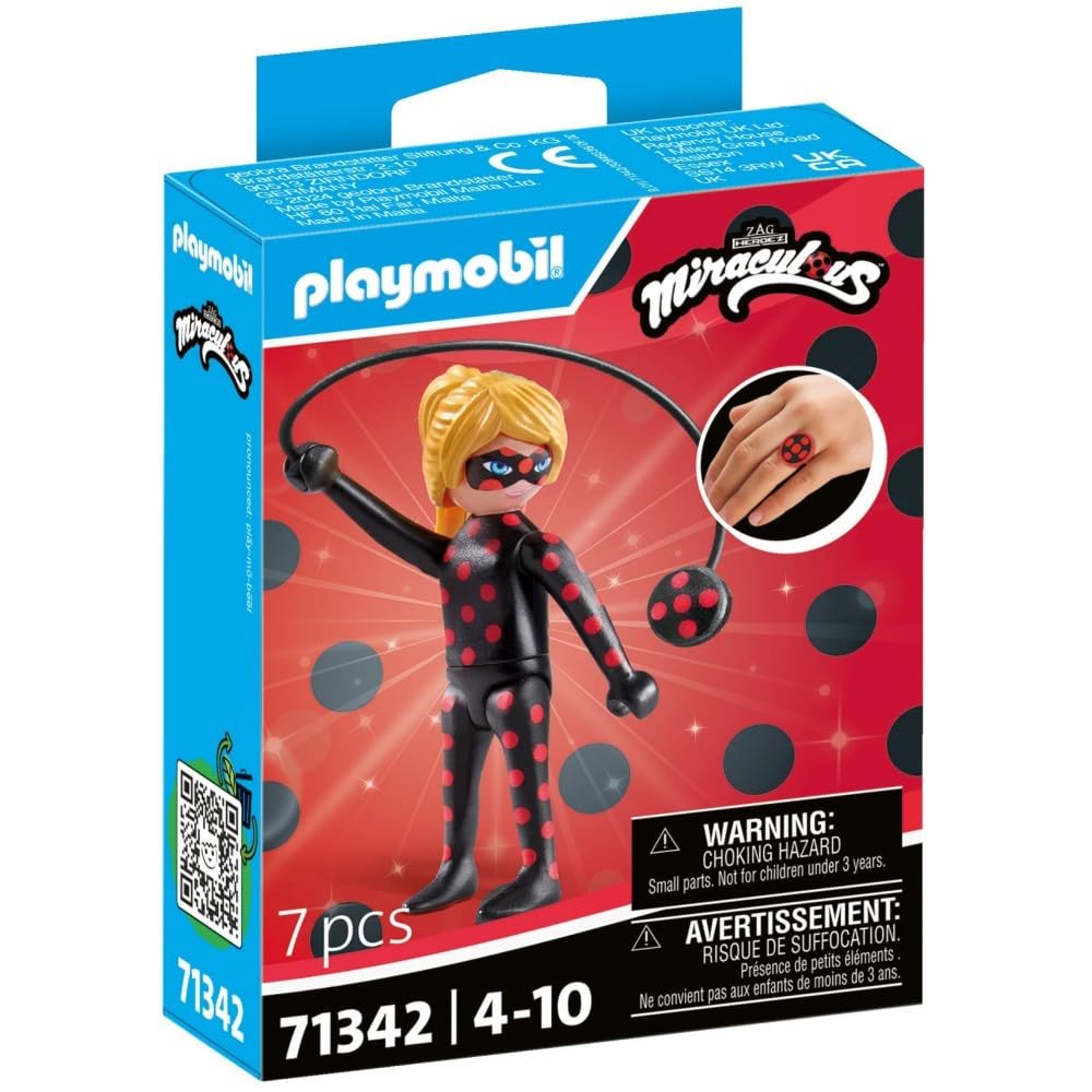 PLAYMOBIL 71342 Miraculous: Antibug, Tales of Ladybug and Cat Noir, collector’s item, gifting toy and fun imaginative role-play, playsets for children ages 4+