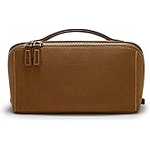 EACHY Travel Makeup Bag, Large Capacity Cosmetic Bag for Women, Waterproof PU Leather, Flat Open Portable Toiletry Bag for Skincare, Brushes & Travel Essentials