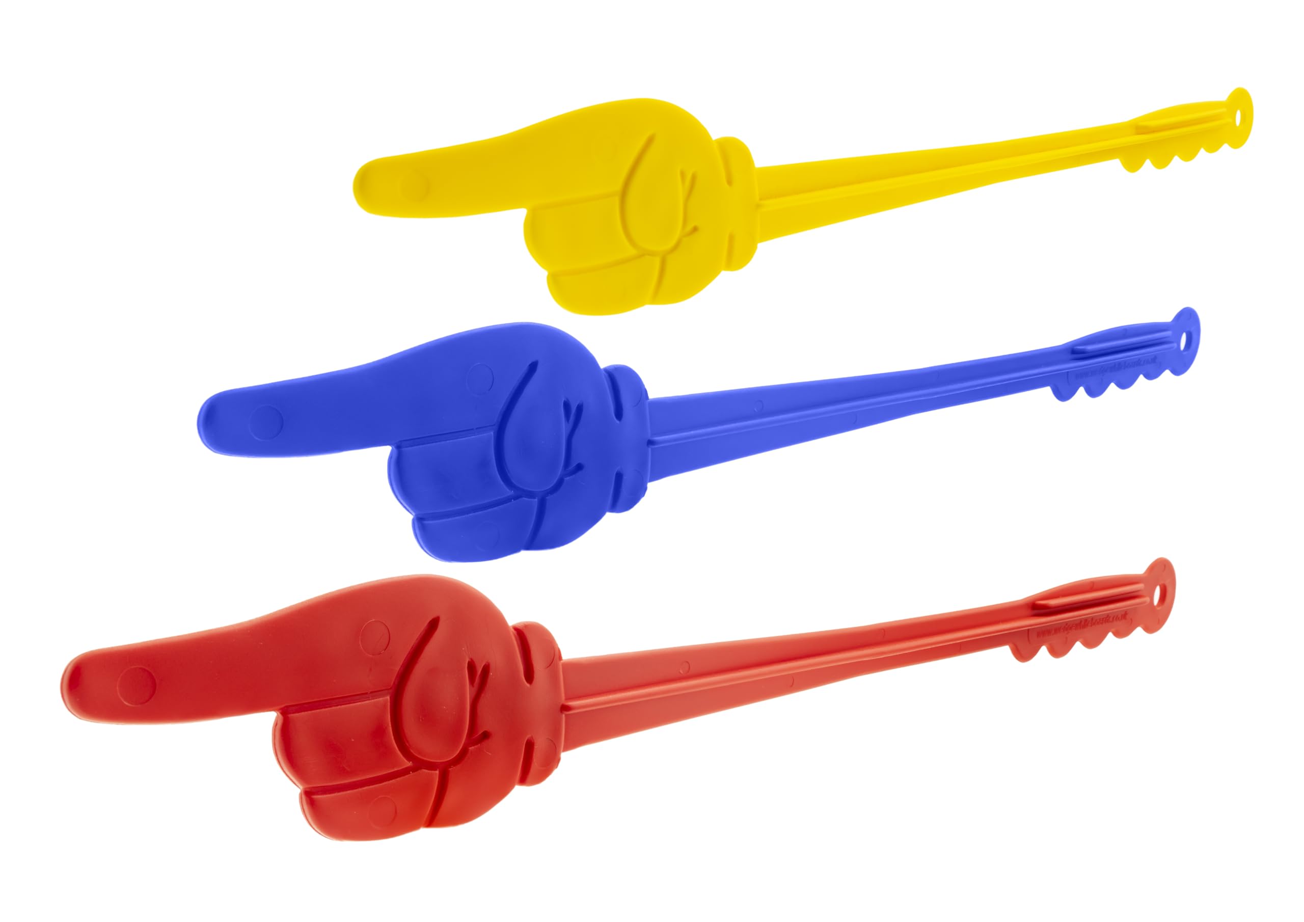 wedge Set of 3 Mixed Colours Handy Hand Pointers for Classroom - Teacher's Pointing Sticks in Mixed Colours - Ideal for Teaching, Creative Play, and Teachers' Gifts