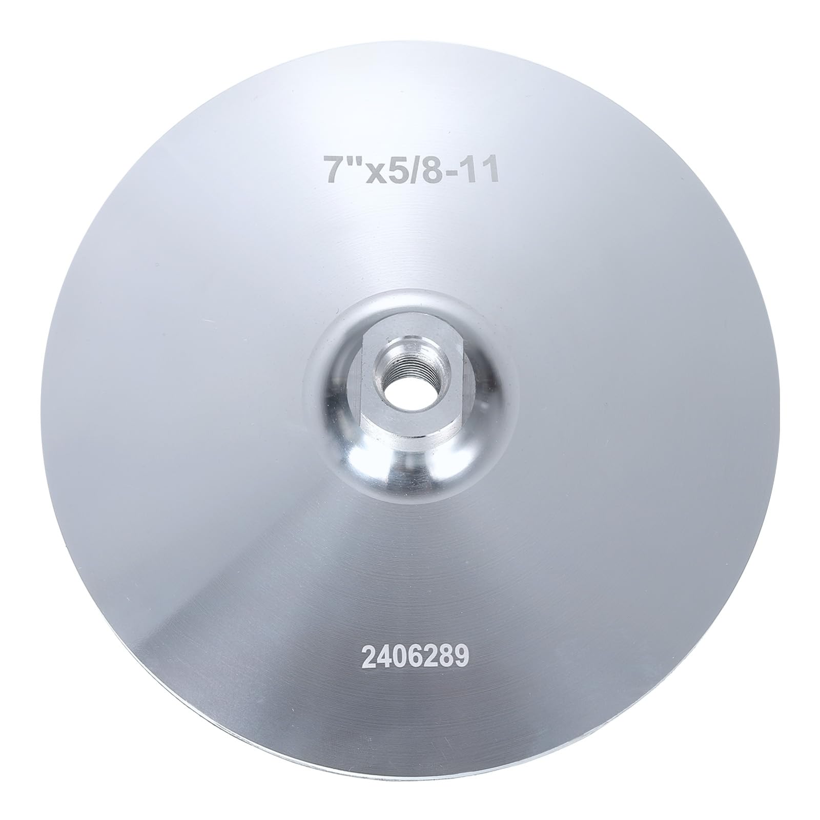 Sourcingmap 7 Inch Hook and Loop Backing Sanding Pads with 5/8"-11 Thread for Diamond Sanding Finishing Polishing Buffing Pads, Silver Tone