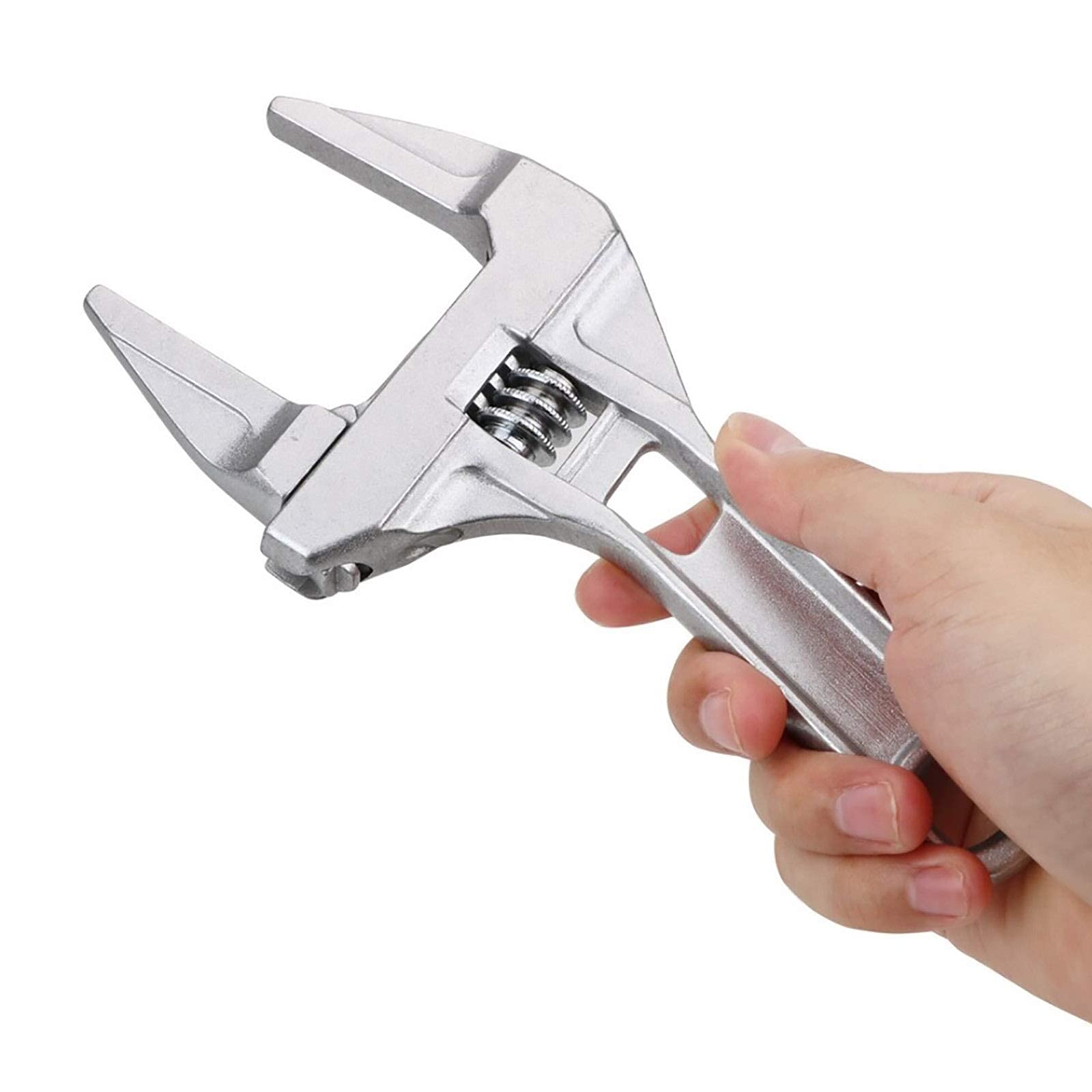 Jieddey Adjustable Spanner,Adjustable Wrenches 6-68MM Wide Jaw Wrench Aluminum Alloy Bathroom Spanner Shank Plumber Hand Tool for Tightening Loosening Nuts Bolts