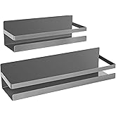 Uten Large Spice Rack for Refrigerator, 2 Pack Strong Magnetic Shelves, Moveable Fridge Organizer, Perfect Space Saver