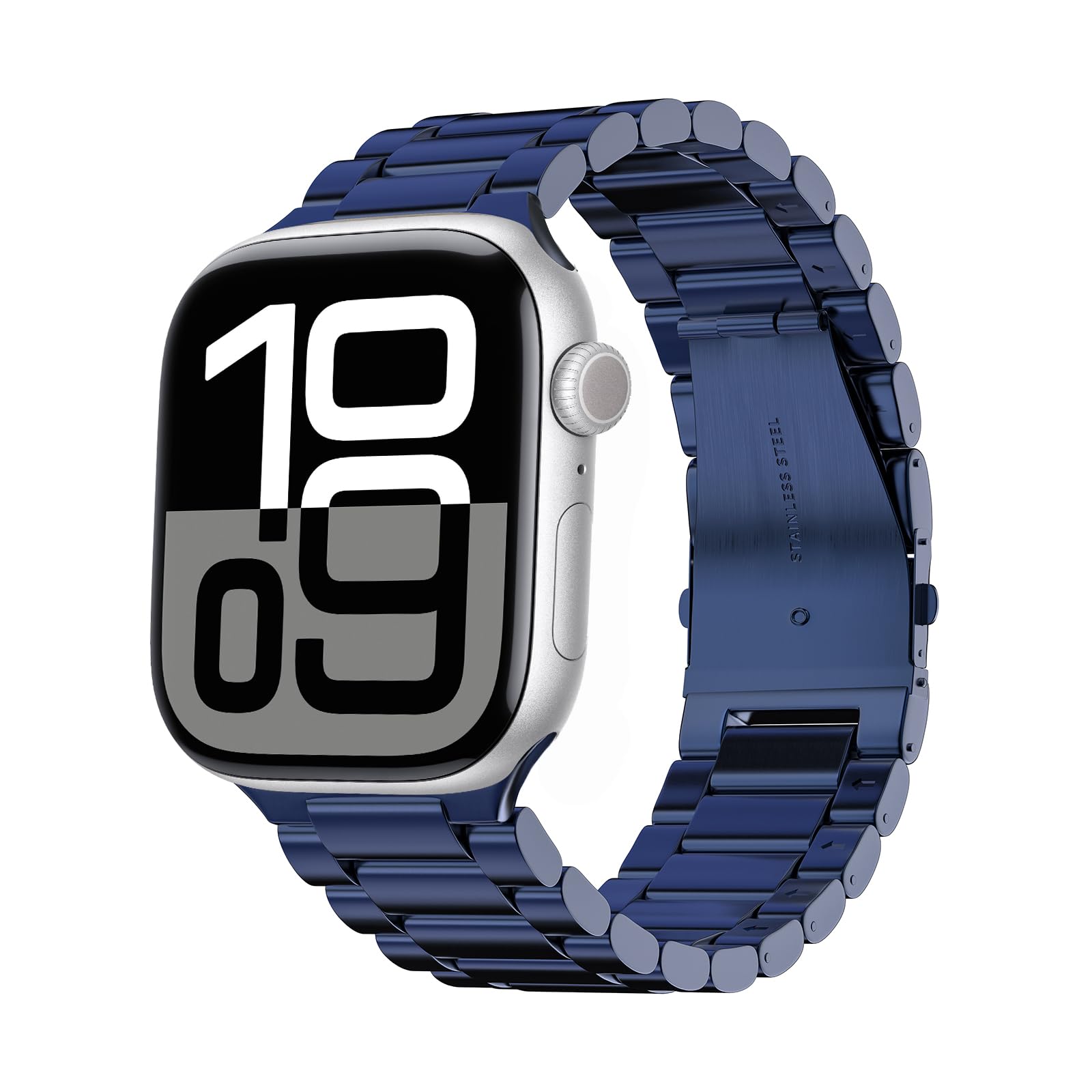 ARTCHE Compatible with Apple Watch Straps Series 11/10 42mm 9/8/7 41mm SE3/SE2/SE/6/5/4 40mm 3/2/1 38mm, Watch Strap for Apple Watch Stainless Steel Replacement Straps for iWatch Metal Men Women, Blue