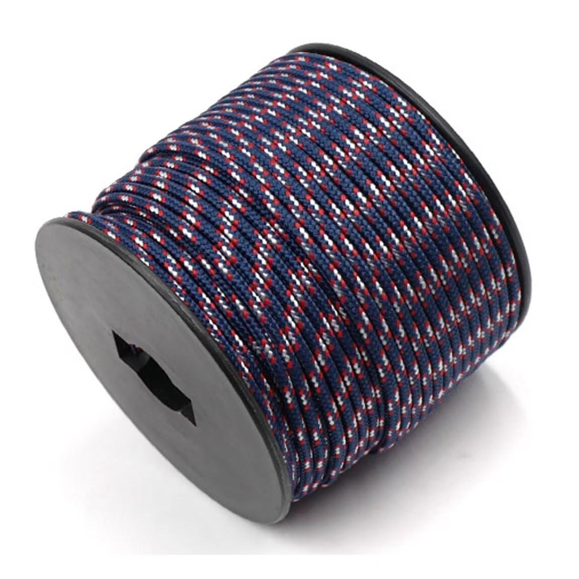 Photo 1 of 1/8in(3mm) 164ft Nylon Rope Solid Braided Cord 5 Stands Paracord Thin String for Crafts Multipurpose UV Resistant for Tent Garden Clothesline and Outdoor Tarp(Navy Blue Pattern)
