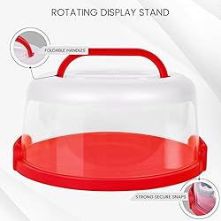 VGOODALL Cake Carrier with Lid and Handle, 12x6