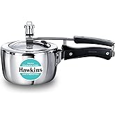 HAWKINS Triply Stainless Steel Pressure Cooker, Inner Lid Induction Cooker, (HSST15) 1.5 litres Silver