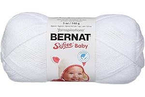 Bernat Softee Baby Yarn, 5 oz, White, 1 Ball