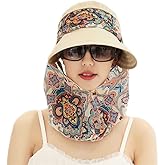 Women's Multifunctional UV Sun Protection Waterproof Breathable Face Neck Flip Folding Sun Hat