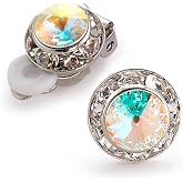 Star Light Crystal Rhinestone Clip On Earrings for Dance, Pageant, Prom | Elegant sparkling jewelry, European quality crystals for ballroom, skating, figure competition, and special events
