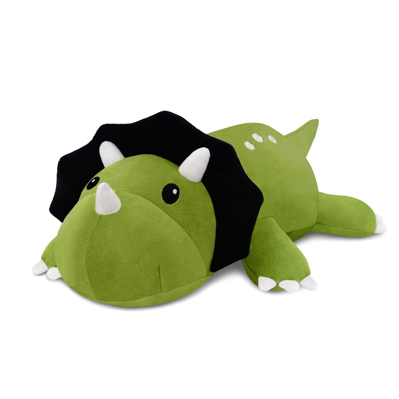 Xfrog Weighted Dinosaur Plush, Soft Weighted Triceratops Stuffed Animals Throw Pillow, Cute Dino Plushie Toys for Kids Adults 35CM