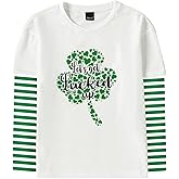 Remimi Unisex Kids Valentines Long Sleeve Shirt Mardi Gras Stripe Shirts 2-12 Years