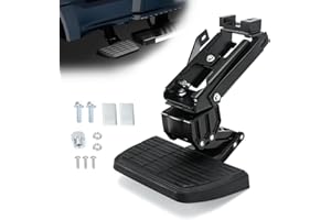 FQRANBO 75413-01A Truck Bed Step Retractable Step Side Step Compatible with Ford 2017 2018 2019 2020 2021 2022 F-250 F-350 Super Duty, Folding Truck Step