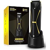 Electric Body Hair Trimmer for Men - Manscape Pubic Hair Groomer Waterproof Wet/Dry Ball Grion Shaver Type-C Rechargeable Cordless Replaceable Ceramic Blade Razor Male Professional Grooming Smooth