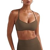 YEOREO Y Back Sports Bras for Women Padded Racerback Bra Paisely Light Impact Adjustable Straps Gym Workout Tops