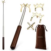 Bellairis Pool Bridge Retractable Pool Cue Stick with 3 Removable Head | Wood Handle | with Storage Bag | Multi Angle Shots | Portable Snooker Billiard Accessories Rest for Home Tournament Club Gift
