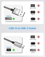 Yosou USB C Charger Cable 1M 2 Pack Type C Fast Charging 3A Nylon Braided Lead view 7
