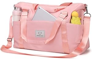 MUSEVOS Gym bag for Women, Travel Duffel Bags with Trolley Sleeve, Weekender Overnight Bag, Carry on Tote Bag Dance Bag