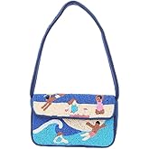 Indian Shelf Premium Handcrafted Beaded Beach Bags for Women, Girls - Women Evening Purse Summer Beach Theme (with Box)