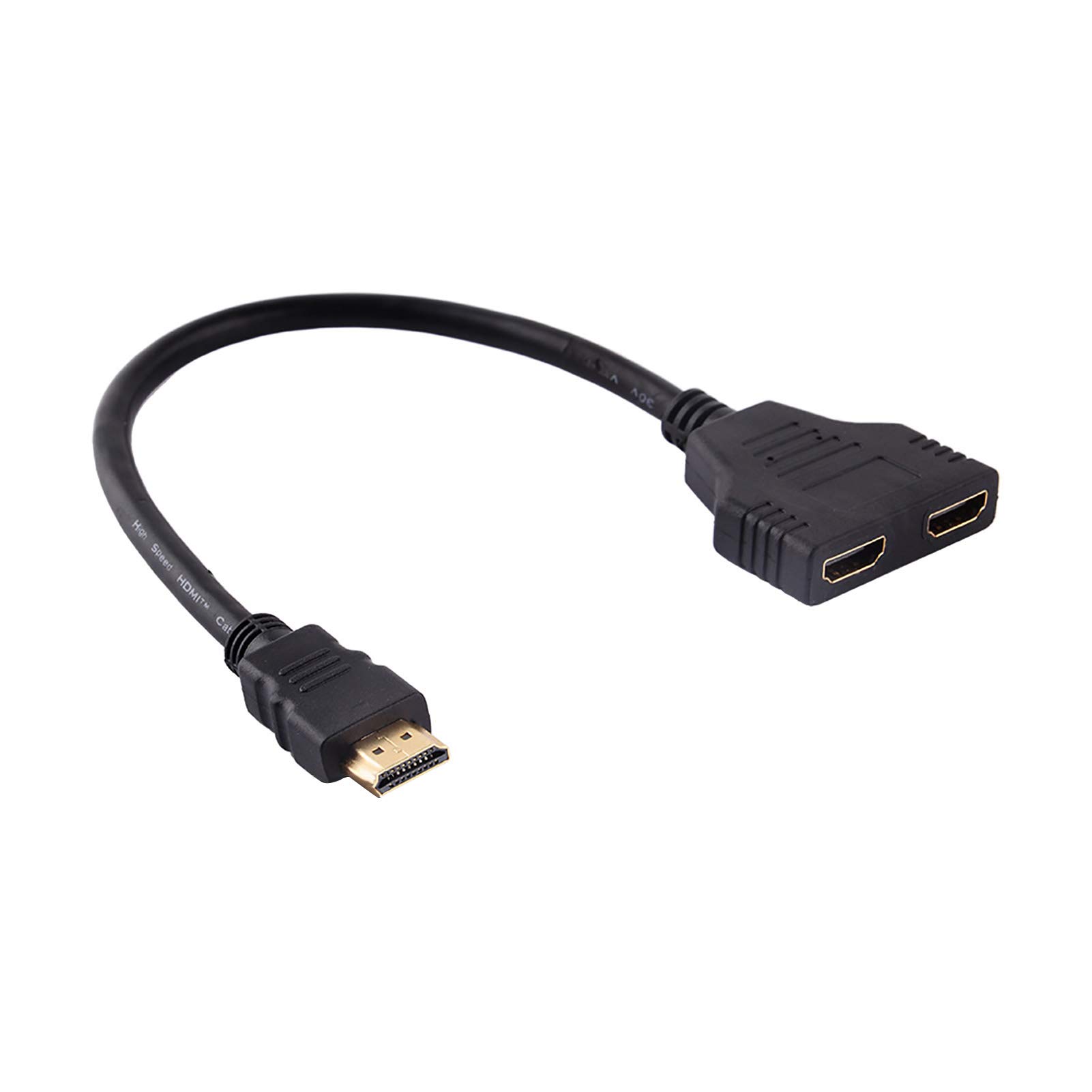 Photo 1 of Akozon HDMI 1 in 2 Splitter Cable - 1080P Male to Dual Female Adapter for HDTV, LED, LCD TVs - Supports Two TVs