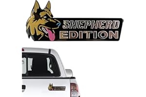 QUEENIK Dog Edition 3D Car Badge, Laser Cutting Metal Emblem, Cute Dogs Decals (Shepherd)