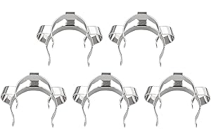 stonylab Metal Joint Clips, 5 pcs 19 mm Lab Keck Clamp #19 Keck Clips for 19/22 Glass Ground Joint Lab Accessory