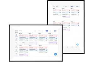 Sanpyl 10.1in Wall Planner Digital Calendar Chore Chart, Smart Touchscreen Display for Family Schedules, WiFi Electronic Phot