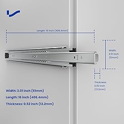 LONTAN 1 Pair Heavy Duty Drawer Slides 12 14 16 18