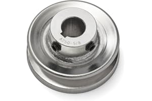 T TERRE Terre Products, V-Groove Drive Pulley, General Purpose Pulley for Power Transmission, Outside Diameter 2.5'', Inside Diameter 5/8", Made of Steel