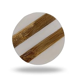 TRINCA-FERRO Set of 6 Ceramic Striped Round Bone