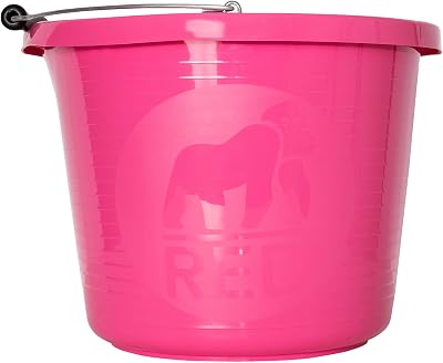 Red Gorilla 14L Builder's Bucket Pink Heavy Duty Food Grade Plastic Strong