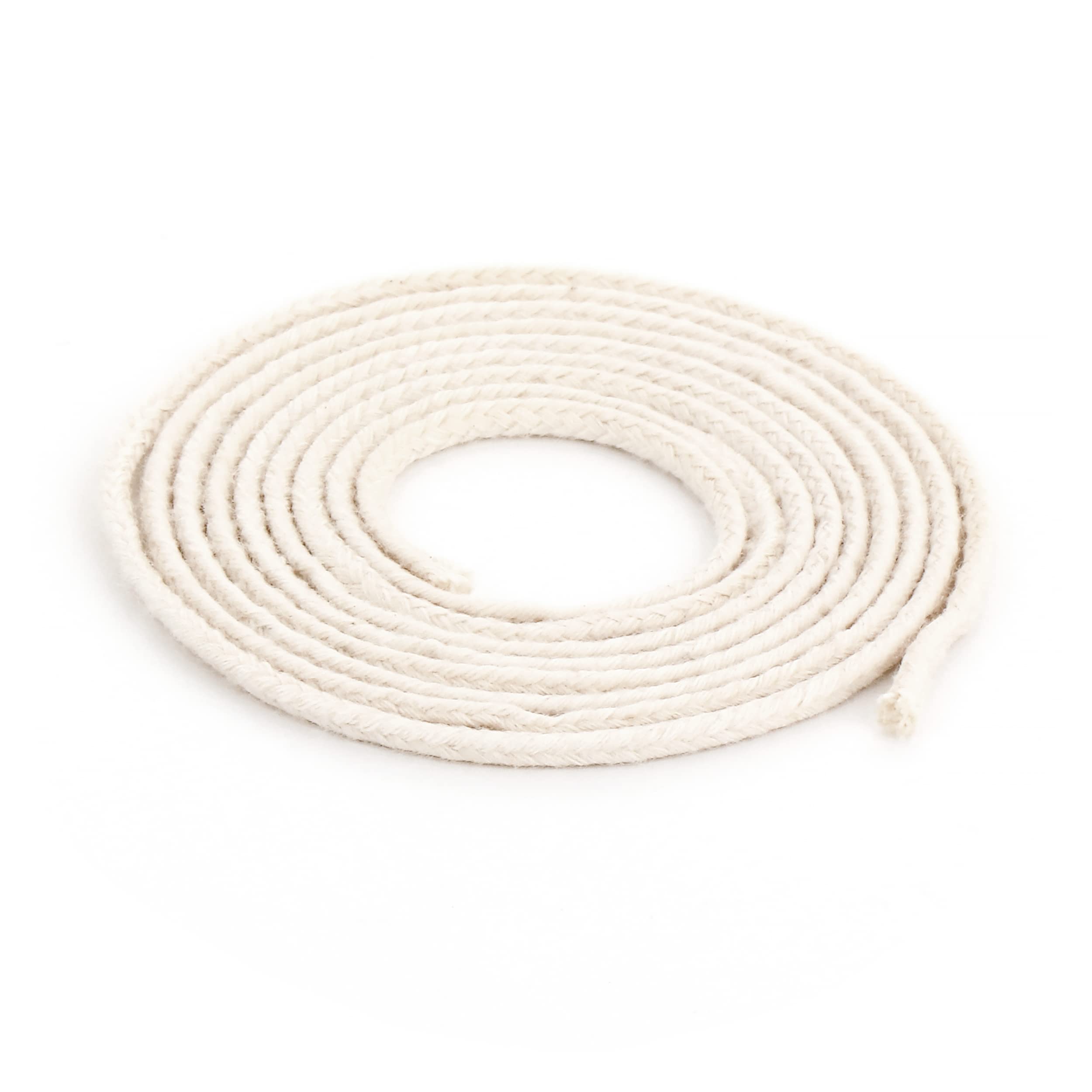 NKlaus 1 Metre Round Wick 100% Pure Cotton 2.0 mm Thin for Oil Lamp, Petroleum Lamp