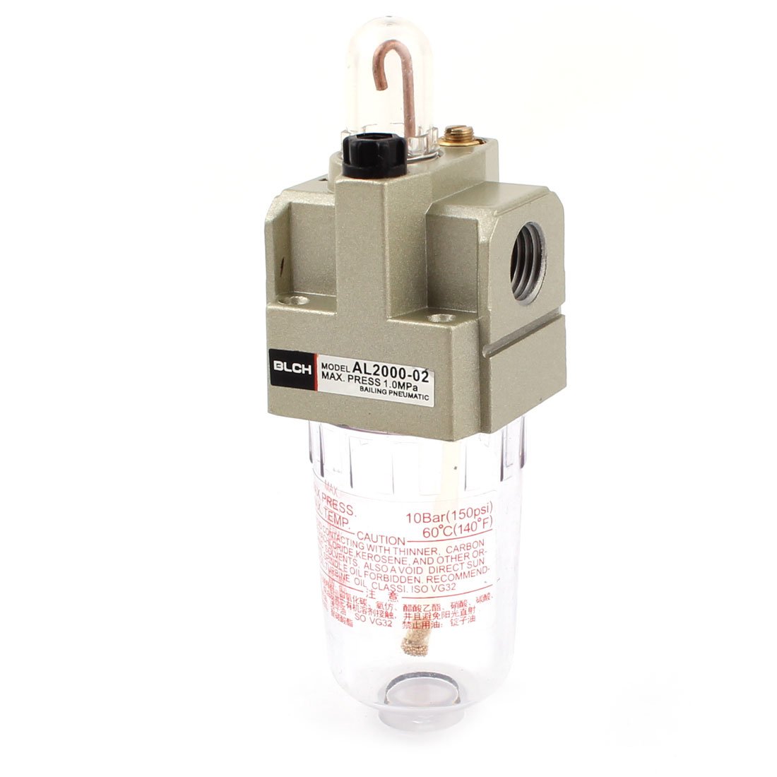 Sourcingmap AL2000-02 1/4" BSP Air Oiler Pneumatic Oil Fog Lubricator 1.0MPa Press