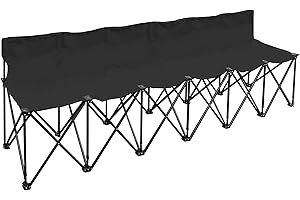 BenefitUSA Folding Team Sport Sideline Bench 6 Seater with Carry Bag