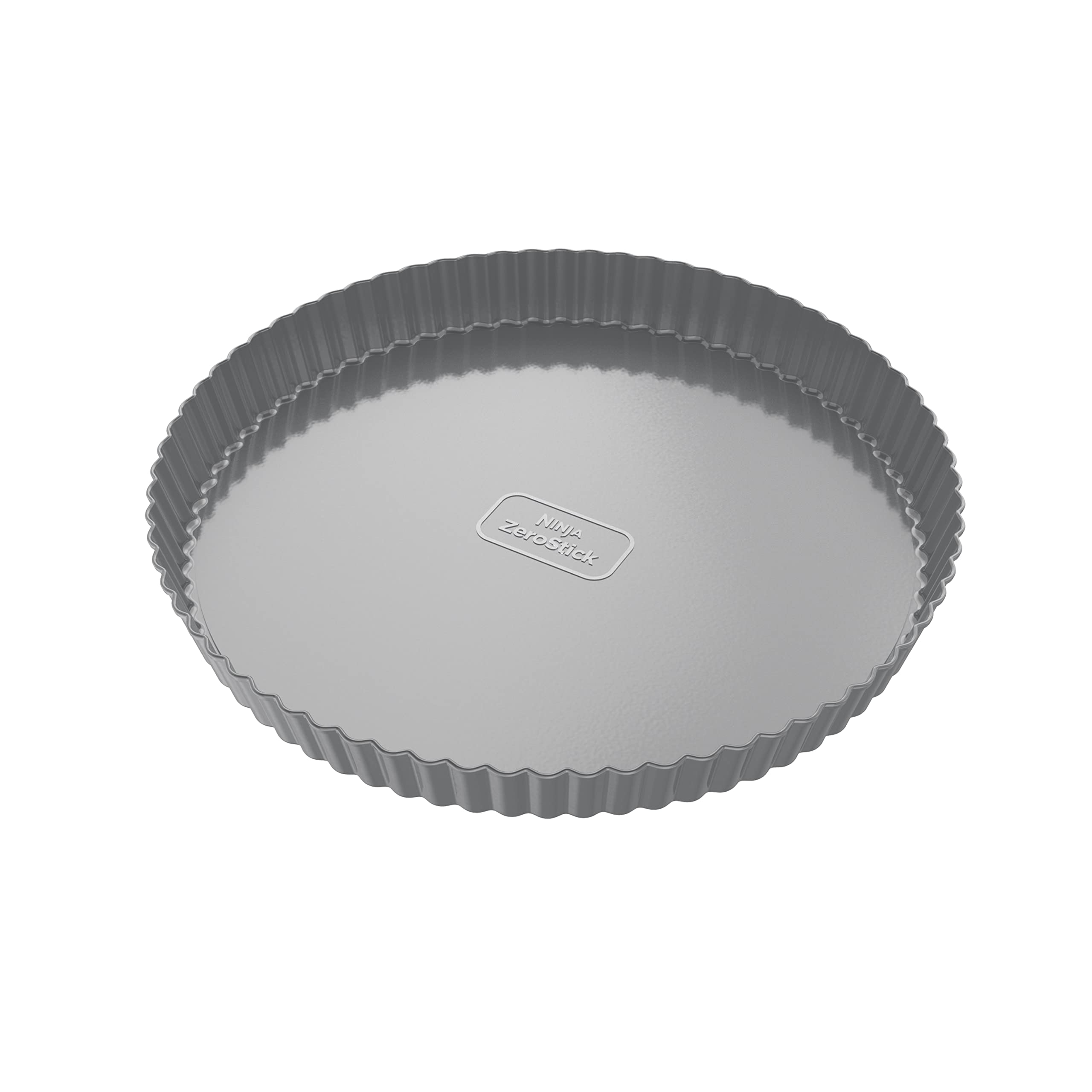 Ninja Foodi ZEROSTICK Pie, Tart & Flan Tin, 10-inch/25cm Pie Tin, Non-Stick, Long Lasting Heavy Duty Flan Tin, Made from Aluminised Steel, Grey, B30910EUUK