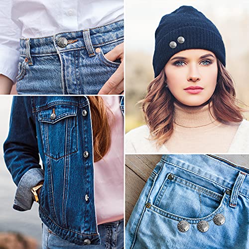 7 PCS No Sew, Instant Replacement Jeans Button Pins for Jean Pants