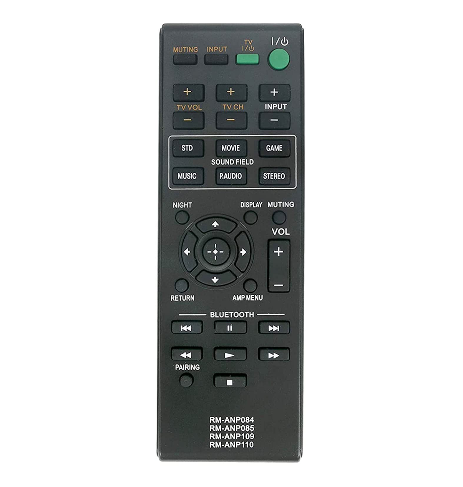 AULCMEET RM-ANP085 RM-ANP084 RM-ANP109 RM-ANP110 Replacement Remote Control fit for Sony Powered Active Subwoofer System Soundbar HT-CT260 EZW-RT50 149050111 HT-CT260HP SA-CT260 SA-WCT260