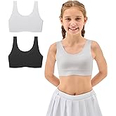 Sascina Training Bra for Girls 7-8, 8-10, 10-12 Seamless Bras for Girls Sports Bras Comfortable- No Pads, Chest Double Lined