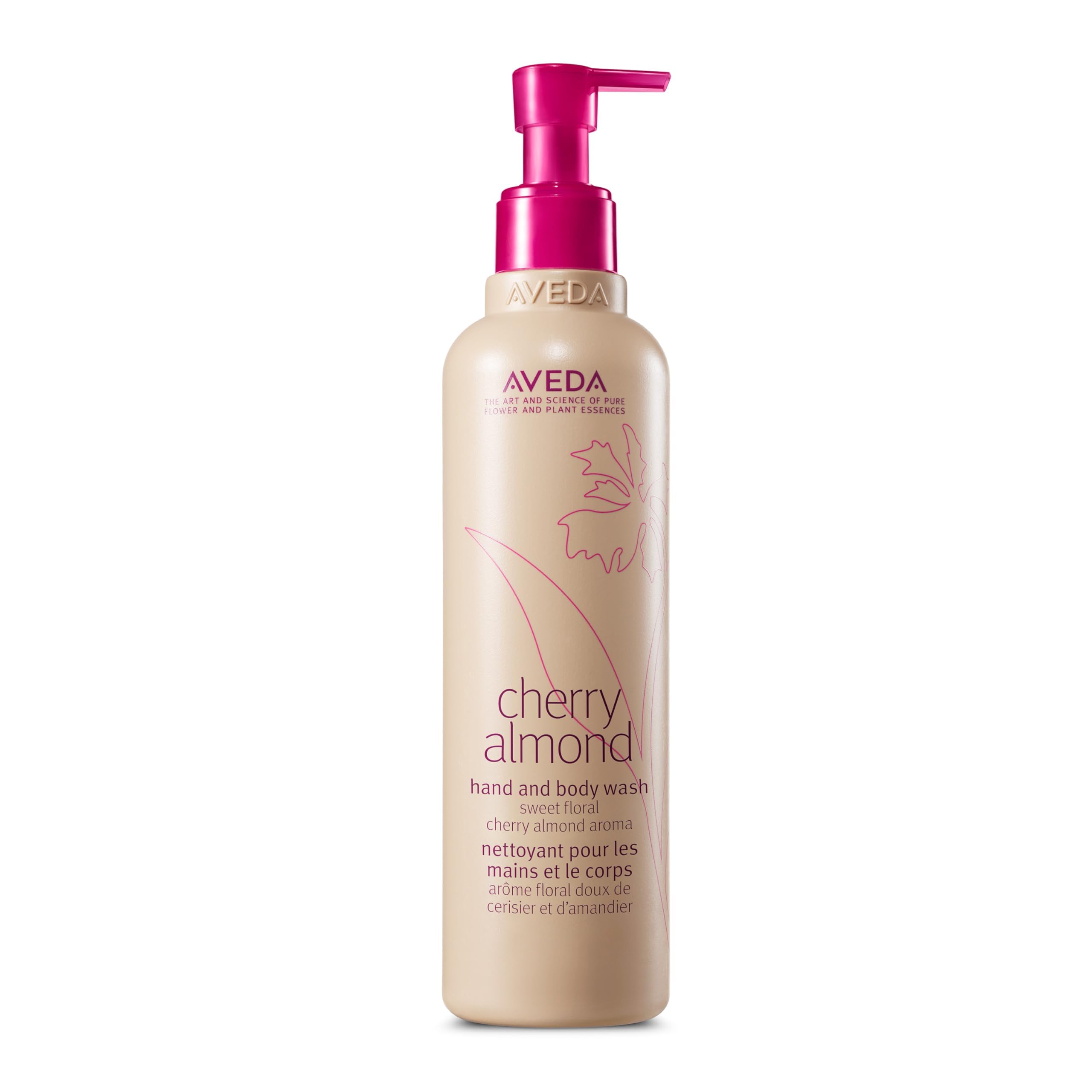 Aveda Cherry Almond Hand & Body Wash |with Sweet Almond Oil, Cherry Blossom Extract | Sweet Floral Aroma of Tonka Bean, Certified Organic Orange, Ylang Ylang | 97% Naturally Derived*, 250ml