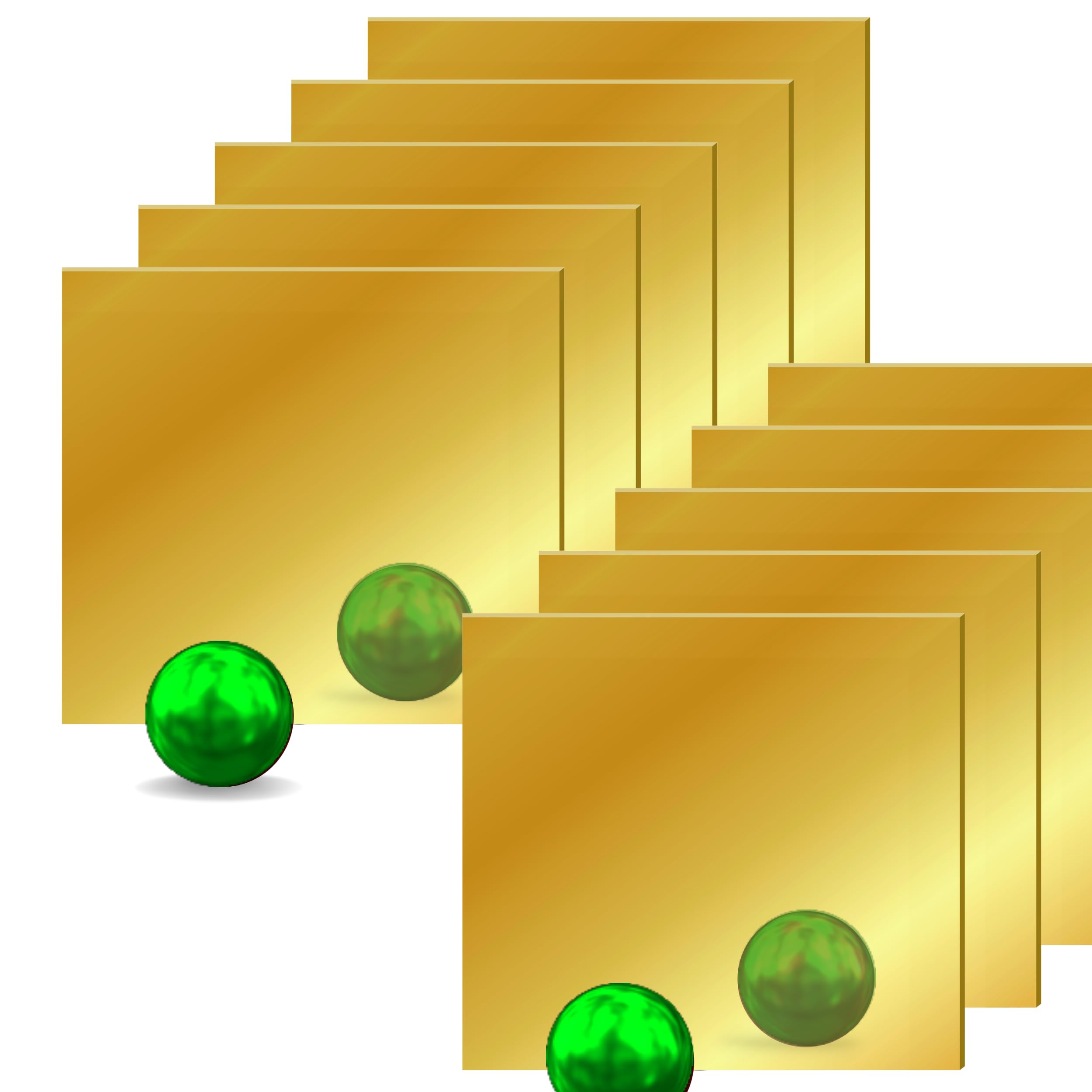 Photo 1 of 10PCS 12x12 Acrylic Mirror Sheet Gold Mirror Cast Acrylic Sheet 1/8 for Laser CO2 Polished Edge with Film Masking for Design DIY Gold Adhesive Plates for Craft