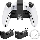 Battery Pack Compatible with PlayStation 5 DualSense Edge Controller, PS5 Accessories 3500mAh Fast Charging Portable Dual Sense Wireless Charger, Extra Rechargeable Battery Life for Gaming, 2 Pack