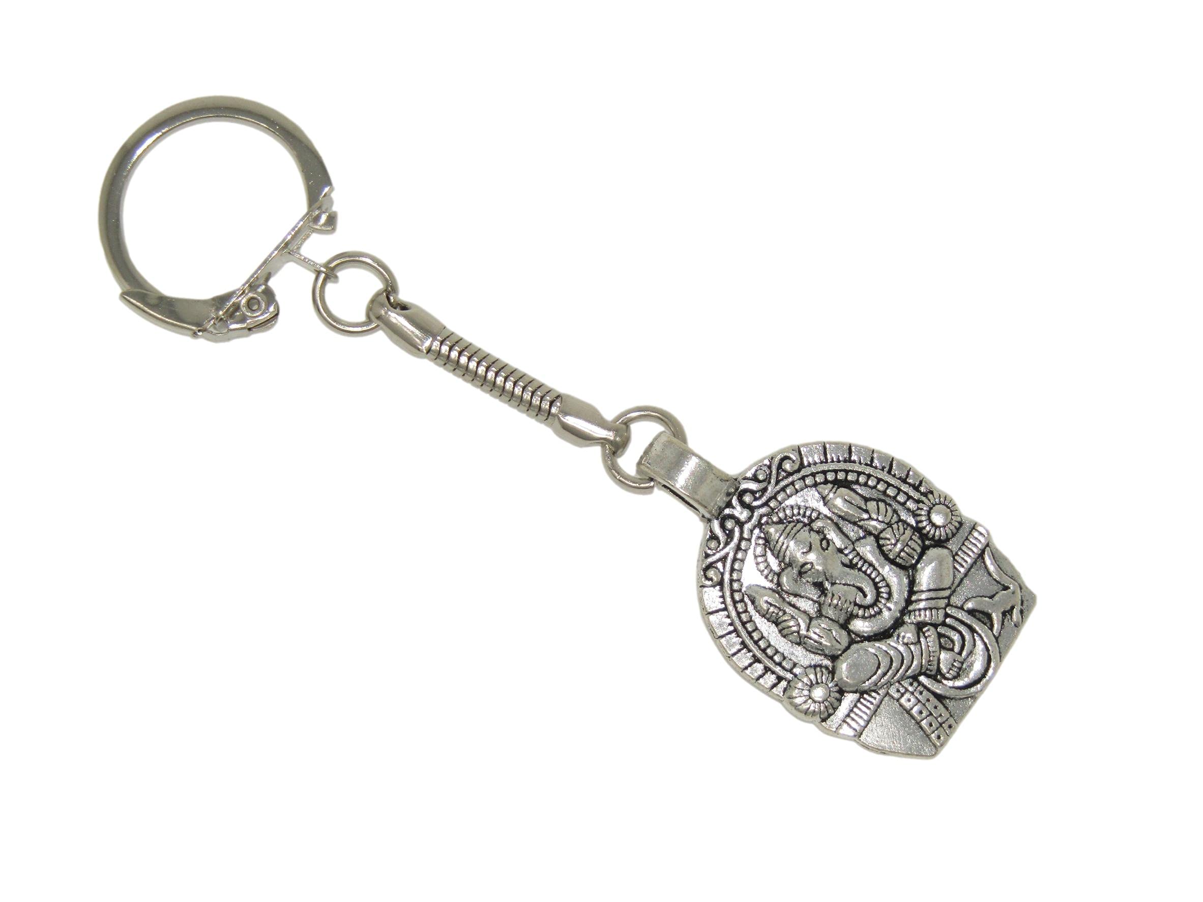 Jeannieparnell 425 - Lucky Elephant God Ganesha Ganesh Charm Keyring/Hanger for Protection & Good Luck