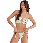 Nasty Gal Ditsy Floral Ruched Bandeau Bikini Set
