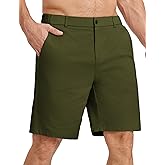 COOFANDY Mens Casual Shorts Classic Fit Chino Dress Shorts Lighweight Stretch Flat Front Golf Shorts with Pockets