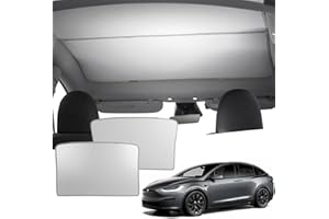 EYPINS Model Y Sunshade Roof Cover for Tesla 2020-2025, Heat & UV Protection Sun Shade for Tesla Model Y Accessories (Silver)