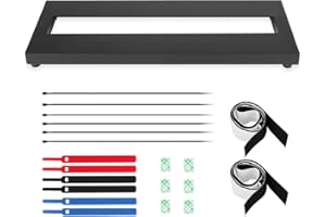 Mr.Power 15" x 5.7" Mini Pedalboard, 0.75lb Alum Alloy Super Light Guitar Bass Effect Pedal Board, With Accessories Self Adhe