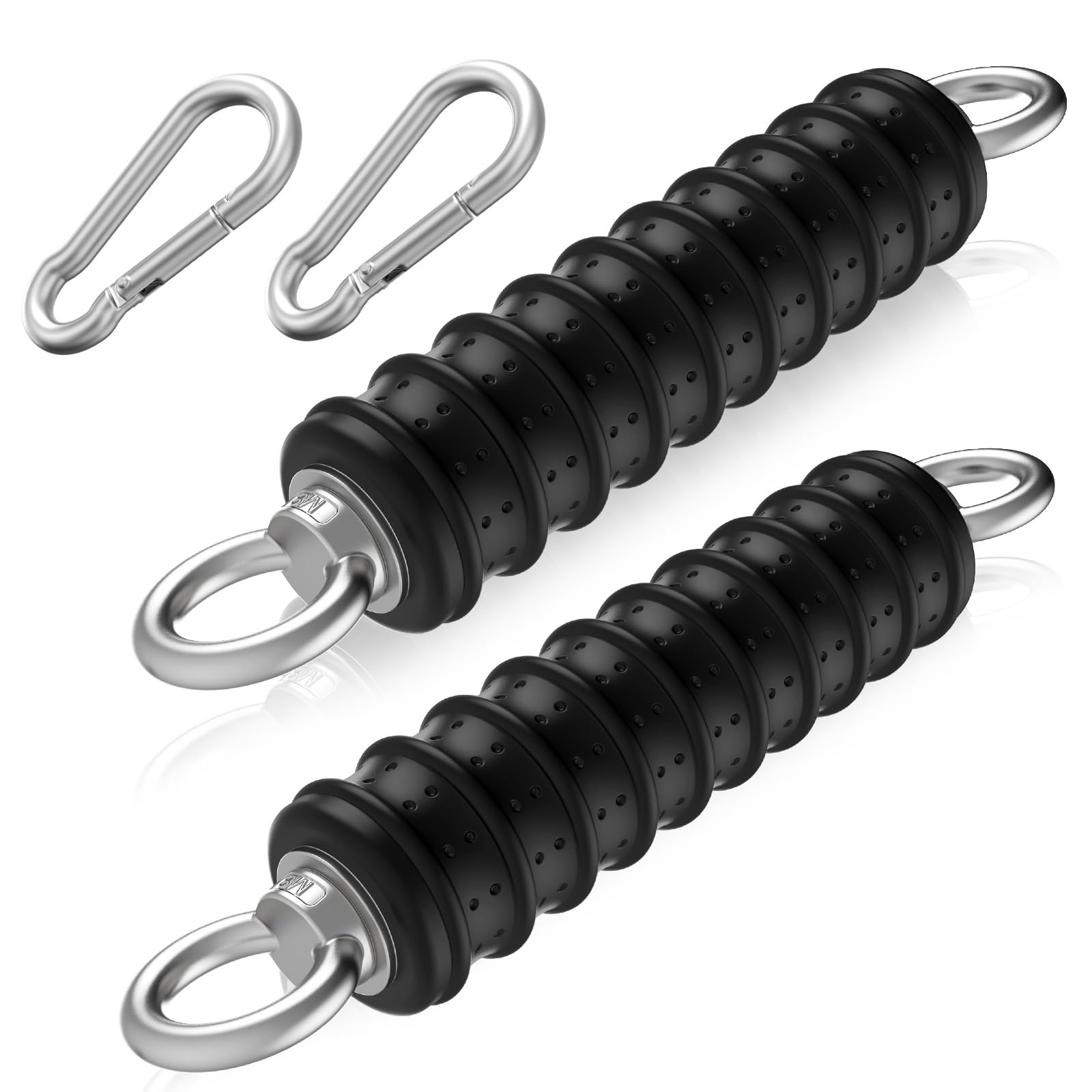 Photo 1 of BiceNoning LAT Pulldown Attachments, Adjustable Triceps Chain Cable Attachments, Exercise Handles with Ergonomic Anti-Slip Natural Rubber Grip and Carabiners for Cable Machine (Exercise Handle-2Pcs)