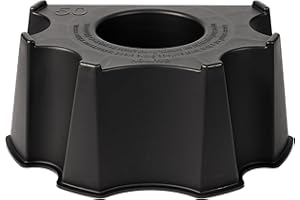 RTS Home Accents 50-Gallon Rain Barrel Stand, Made from 100% Recycled Material, Black