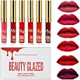 Domality 10 Farben Flüssiger Lippenstift Set – Matt & Glänzend, Langanhaltend, Wasserfest